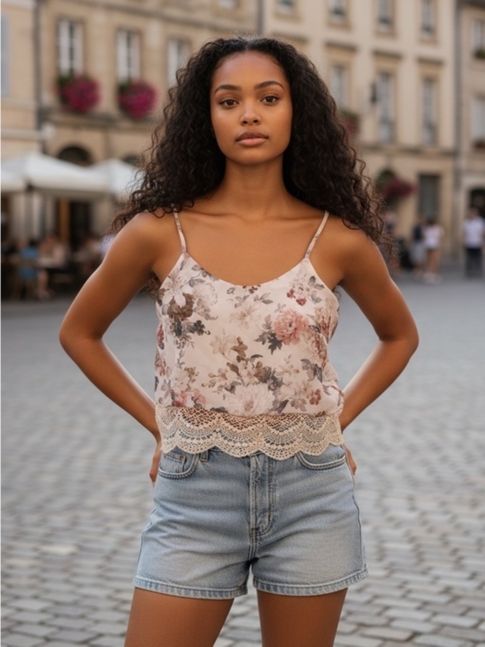 Floral Crochet Crop Top